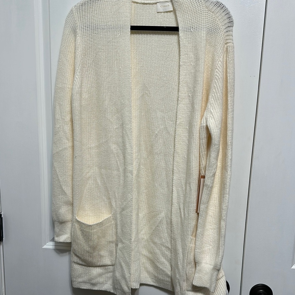 Cyrus Cream Cardigan with Long Sleeves